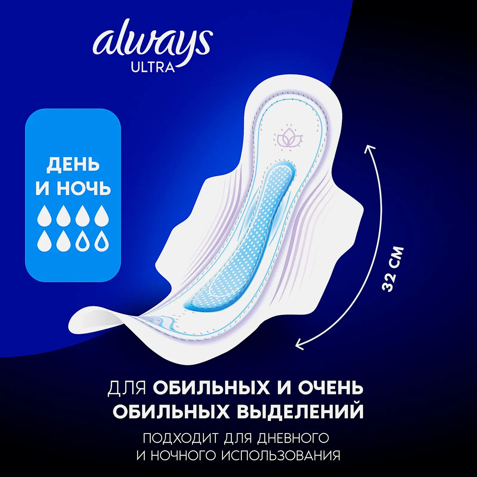 Прокладки Always Ultra Night 26шт