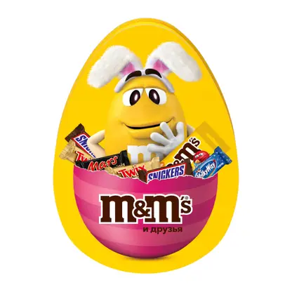 Изображение товара Подарочный набор Пасхальное яйцо Friends M&M’s 217г в ассортименте Изображение товара Подарочный набор Пасхальное яйцо Friends M&M’s 217г в ассортименте