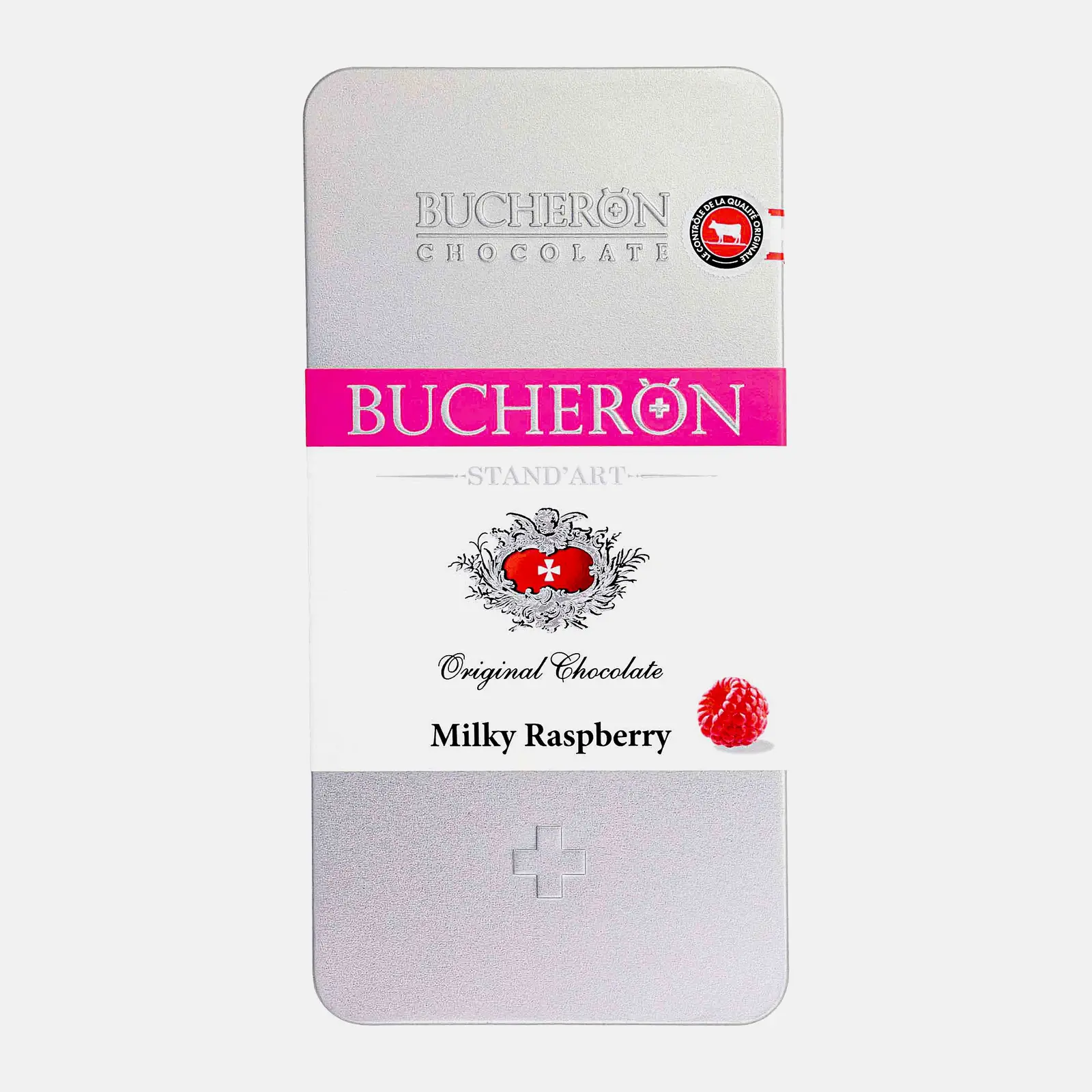 Шоколад молочный с кусочками малины Bucheron Standart 100г