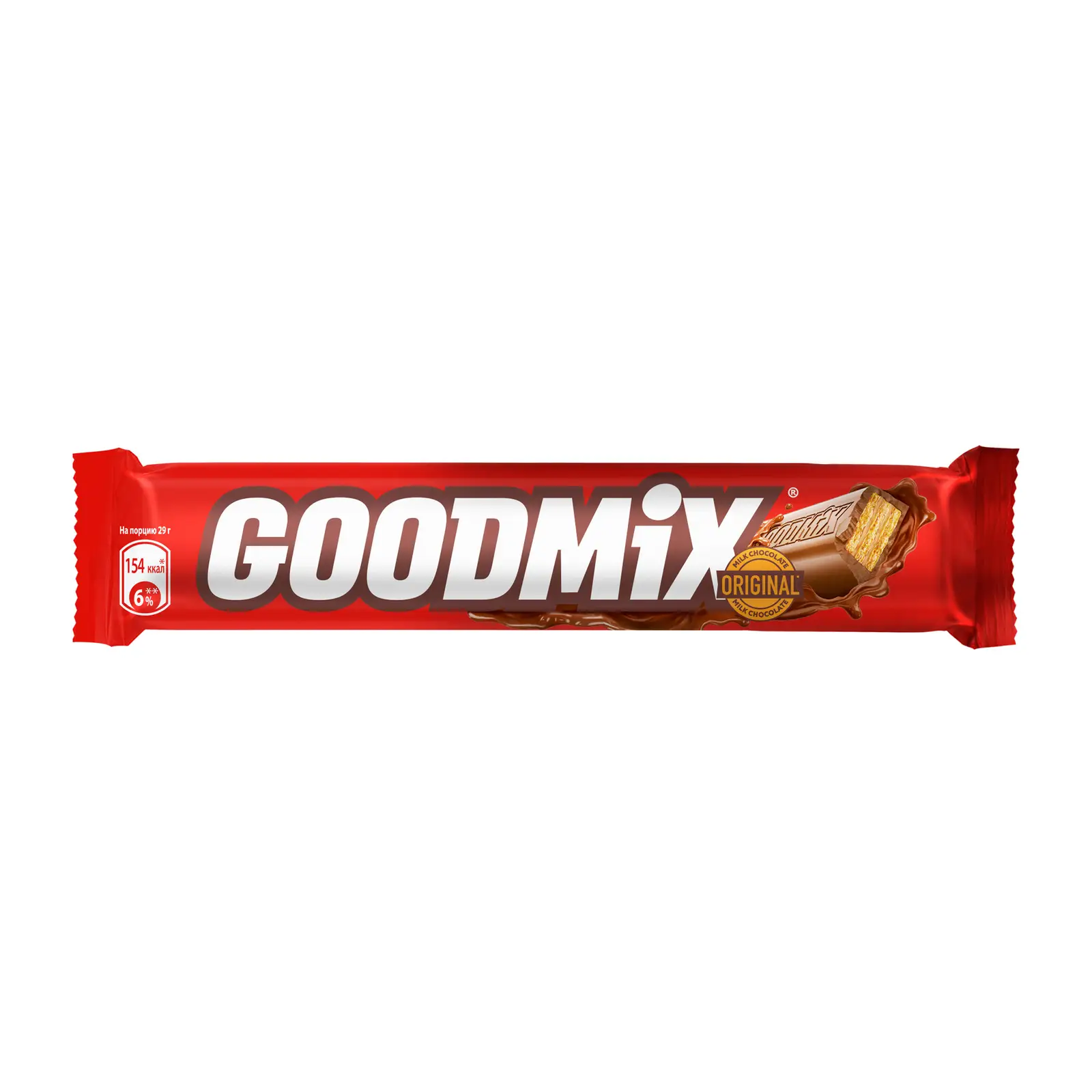 Батончик шоколадный с хрустящей вафлей Goodmix 29г