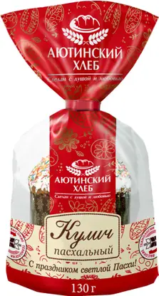 Изображение товара Кулич Пасхальный Аютинский Хлеб 130г