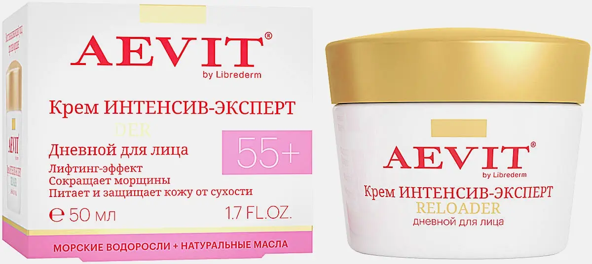 Крем для лица Librederm Aevit дневной лифтинг-эксперт 55+ 50мл