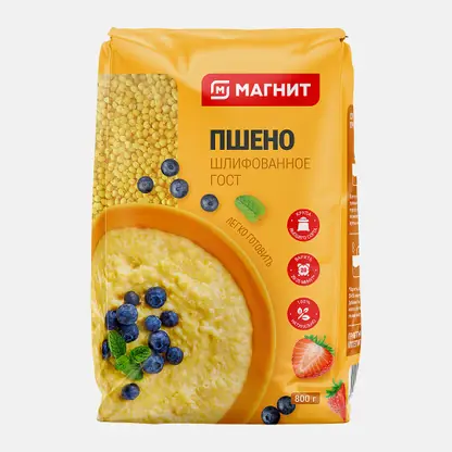 Пшено Магнит шлифованное 800г