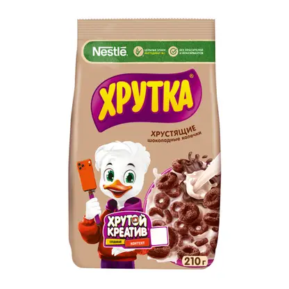 Изображение товара Колечки мультизалковые шоколадные для завтрака Хрутка 210г
