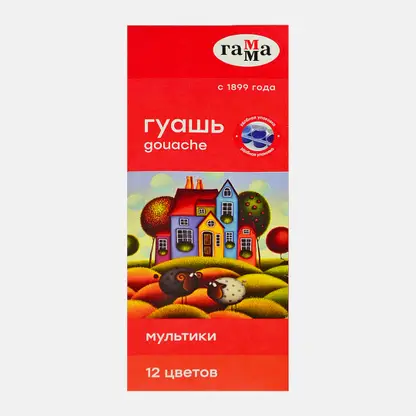 Гуашь Мультики Гамма 12 цветов 17.5мл