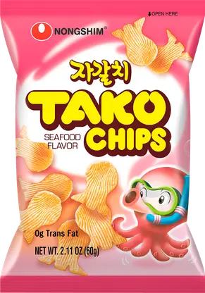 Изображение товара Чипсы Nongshim тако с морепродуктами 60г - оригинальная закуска с вкусом морских деликатесов