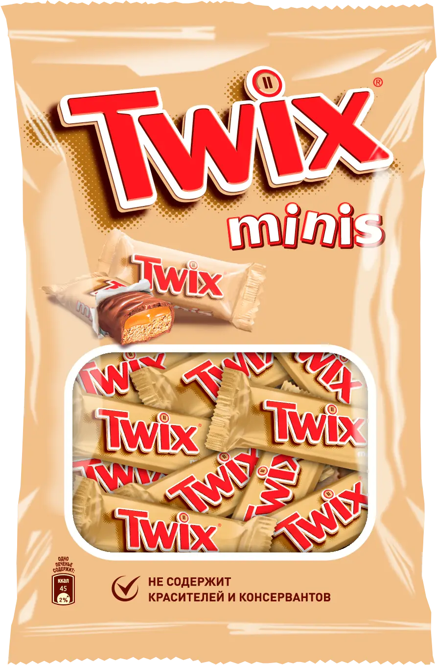 Конфеты Twix Minis шоколадные 184г - Магнит-Продукты