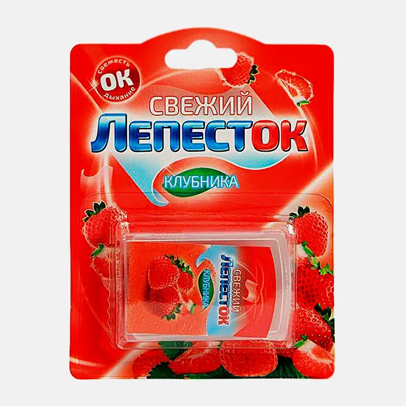 Освежающие пластинки Свежий лепесток со вкусом клубники 8г