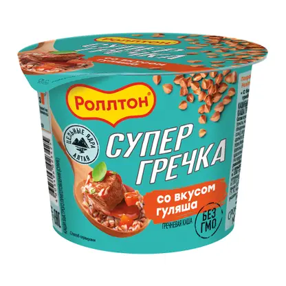 Изображение товара Гречневая каша Роллтон со вкусом гуляша 45г