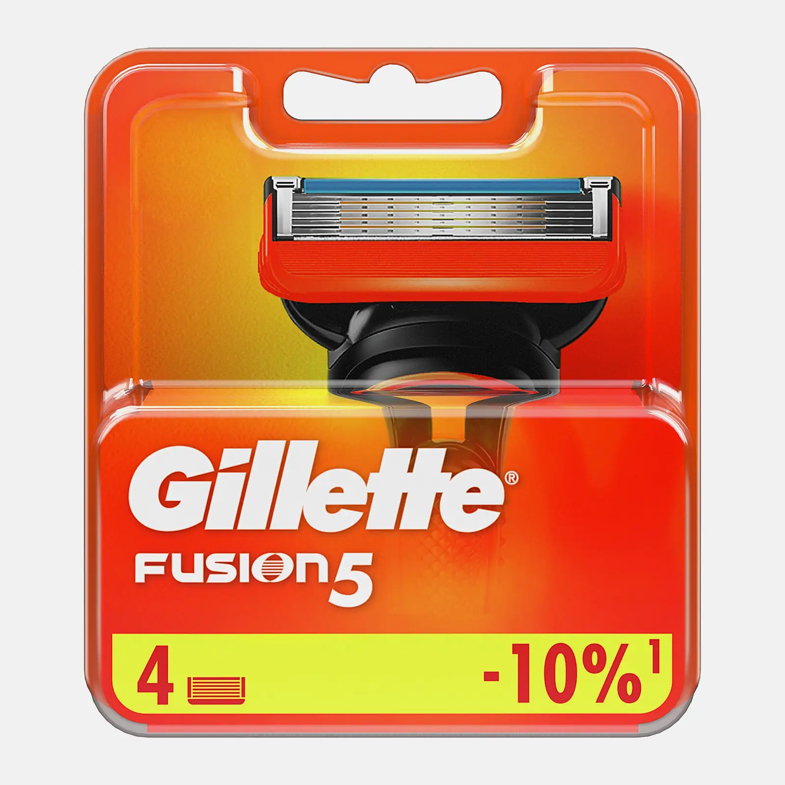 Изображение товара Кассеты для бритья Gillette Fusion 5 4 шт, сменные лезвия, комфорт и безопасность