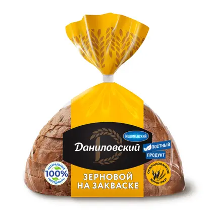 Изображение товара Хлеб зерновой нарезанный Даниловский 300г - натуральный вкус Изображение товара Хлеб зерновой нарезанный Даниловский 300г - натуральный вкус
