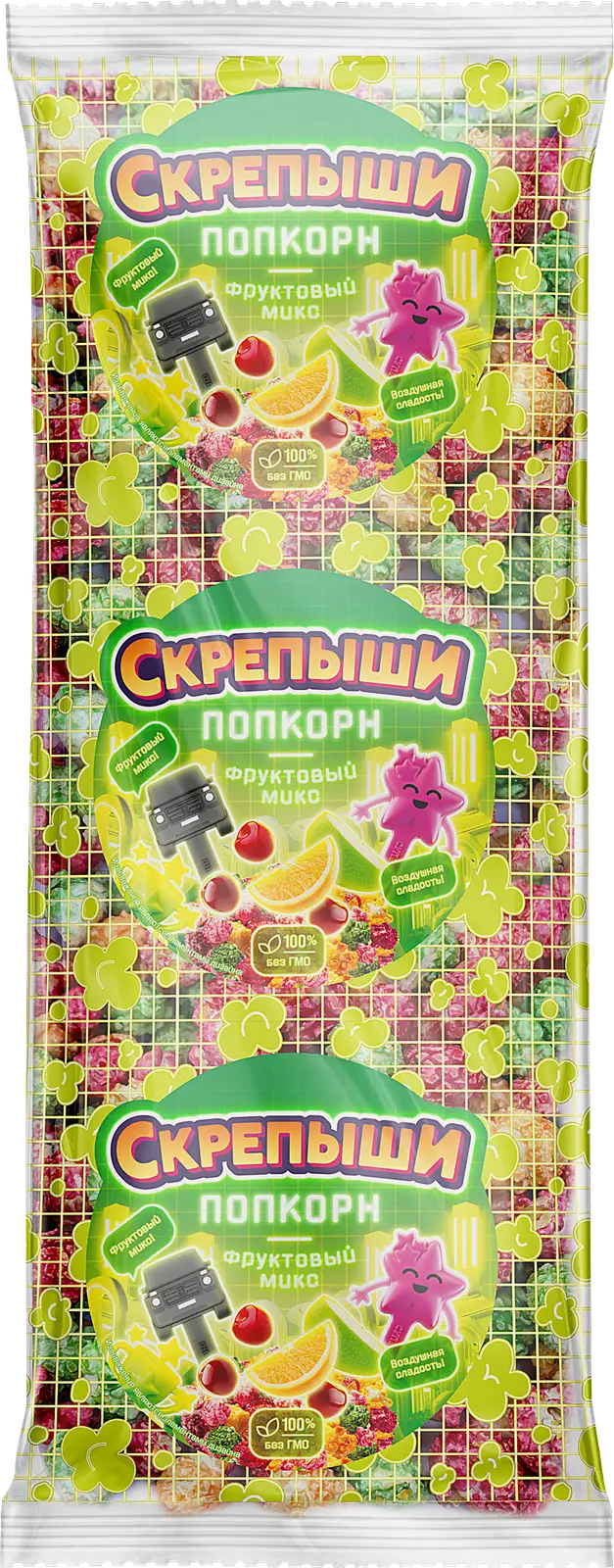 Попкорн Скрепыши со вкусом Фруктовый микс 150г