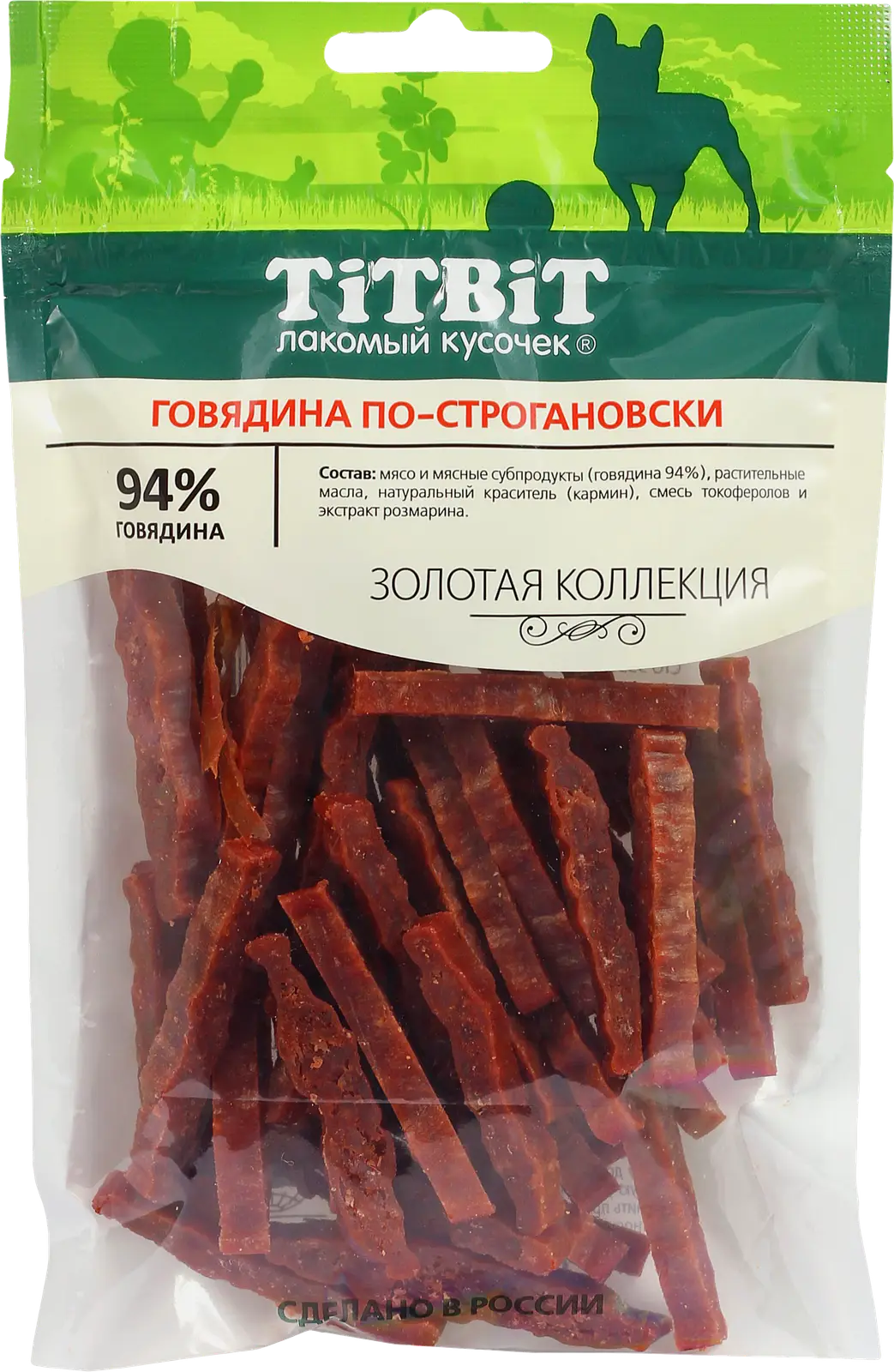 Лакомство для собак говядина по-строгановски Titbit 80г - фото 2