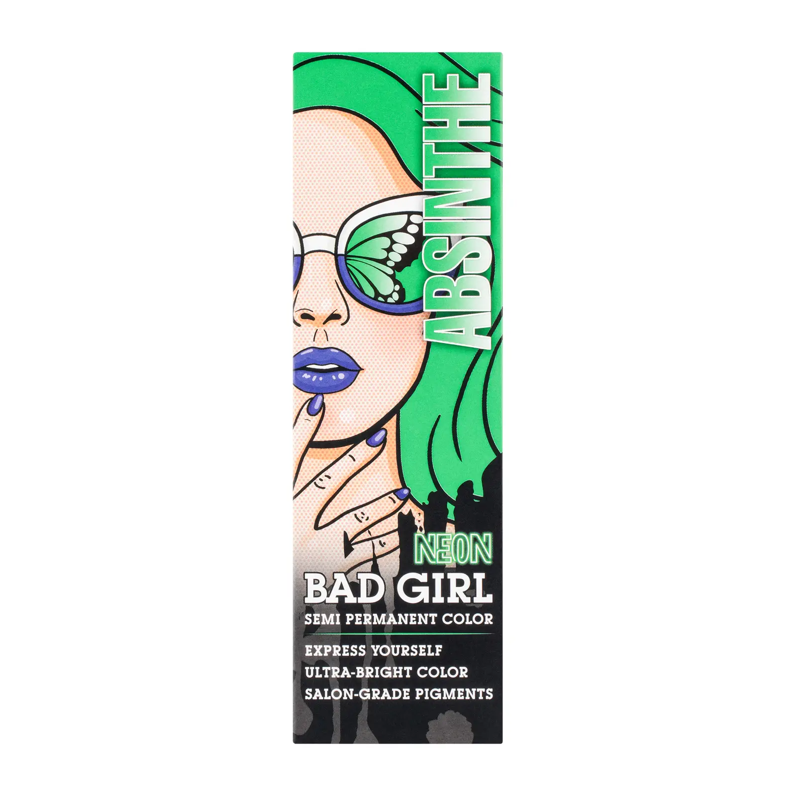 Оттеночный бальзам для волос Bad Girl Neon Absinthe неоновый зеленый 150мл