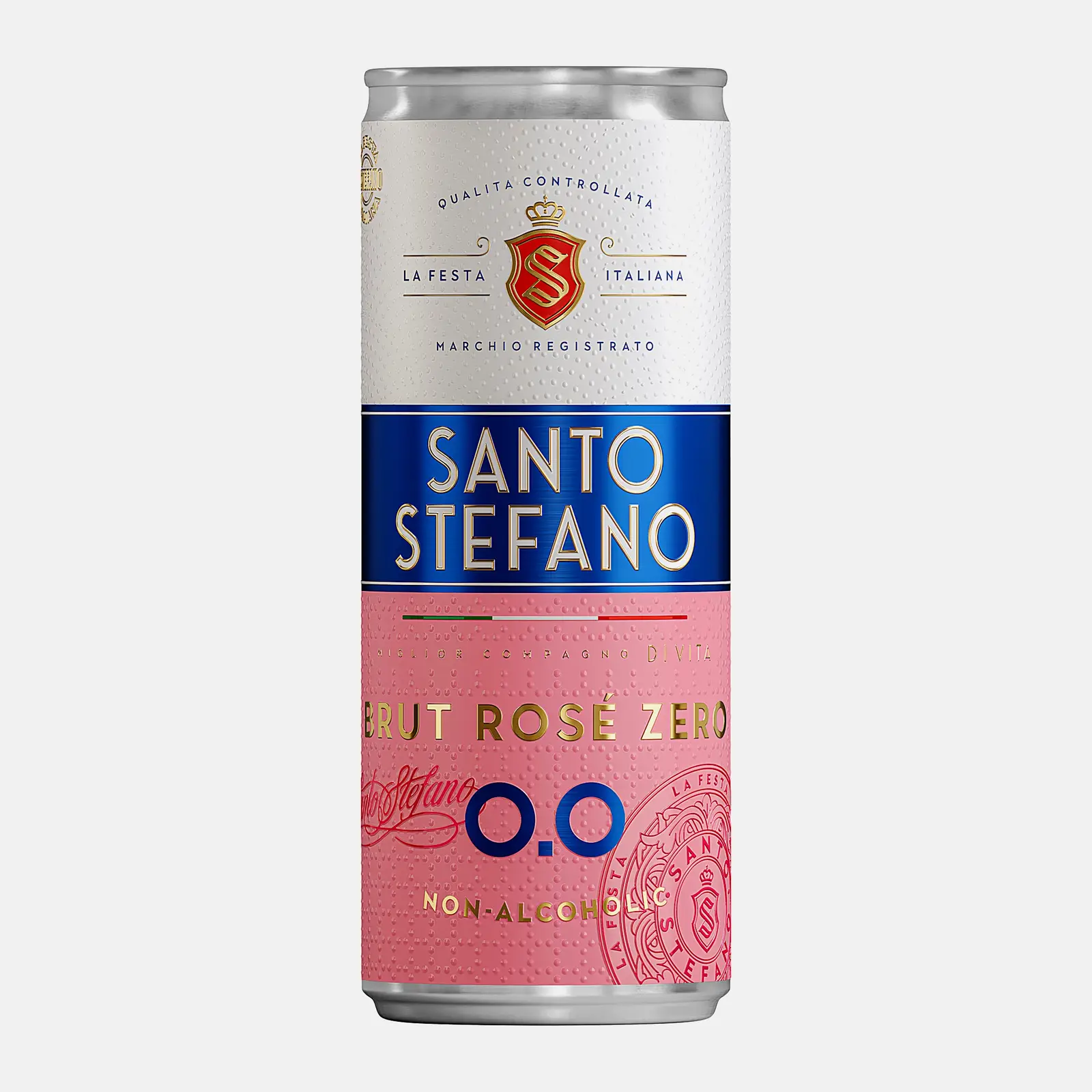 Вино игристое безалкогольное Santo Stefano Brut Rose 5% 250мл