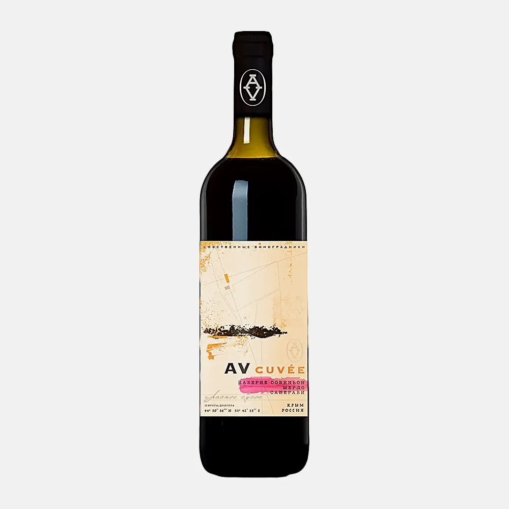 Вино AV Cuvee Cabernet Sauvignon-Merlot-Saperavi красное сухое 14.5% 750мл Вино AV Cuvee Cabernet Sauvignon-Merlot-Saperavi красное сухое 14.5% 750мл