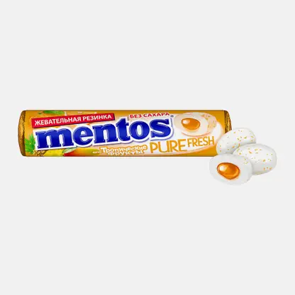 Жевательная резинка Тропические фрукты Mentos 15.5г