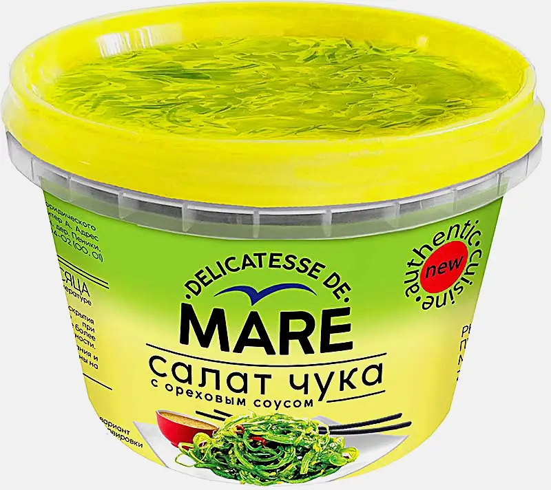 Изображение товара Салат из морских водорослей Балтийский Берег 250г ореховый соус полезный