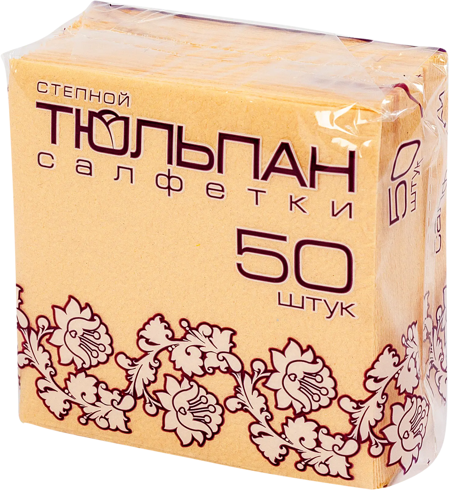 Салфетки Степной тюльпан пастель 1 слой 24*24 50шт