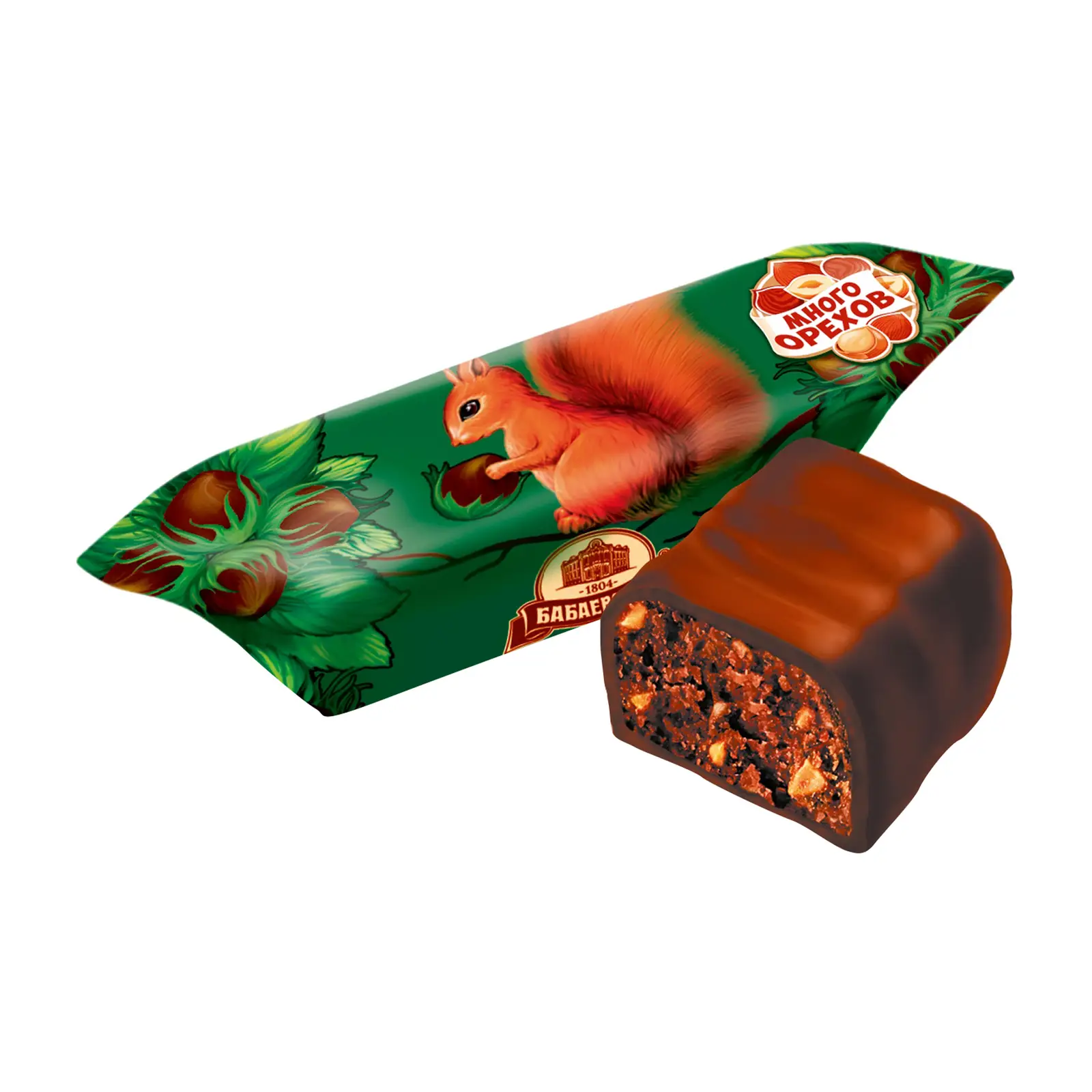 Изображение товара Конфеты Бабаевский Белочка шоколадно-ореховые 200 г