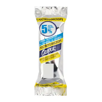 Изображение товара Сырок глазированный Ростагроэкспорт с ванилином 5% 45г