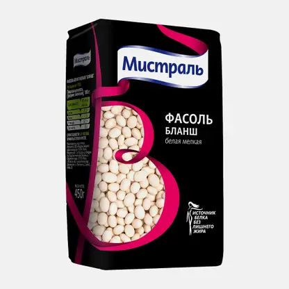 Фасоль Мистраль белая мелкая Бланш 450г