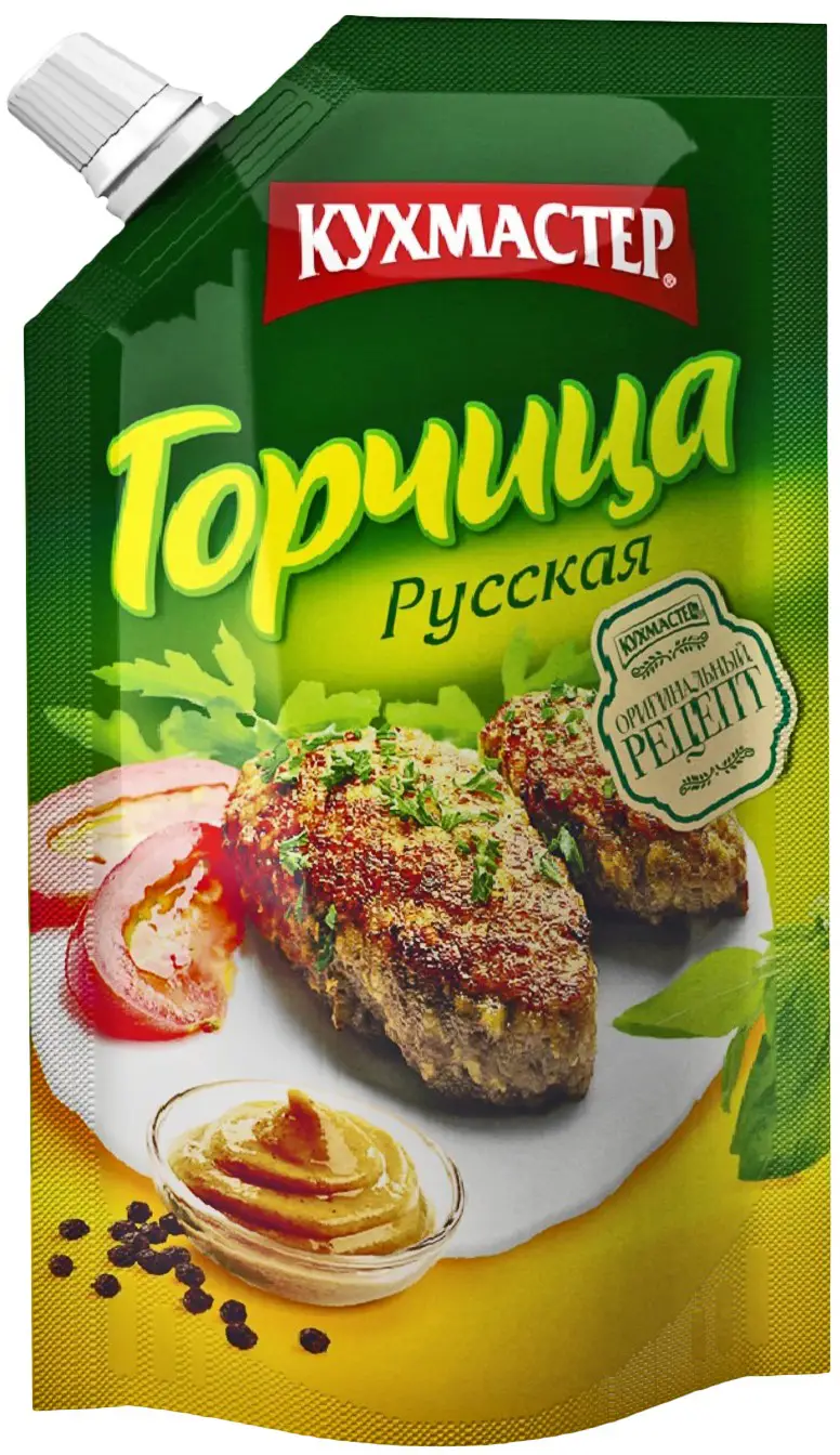 Изображение товара Соус Кухмастер Горчица 140г - натуральный, пикантный соус без ГМО и вредных примесей