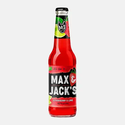Пивной напиток Max&Jacks клубника и лайм 4.7% 400мл