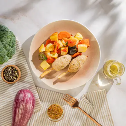 Изображение товара Люля-кебаб с запеченными овощами М Кухня 210г