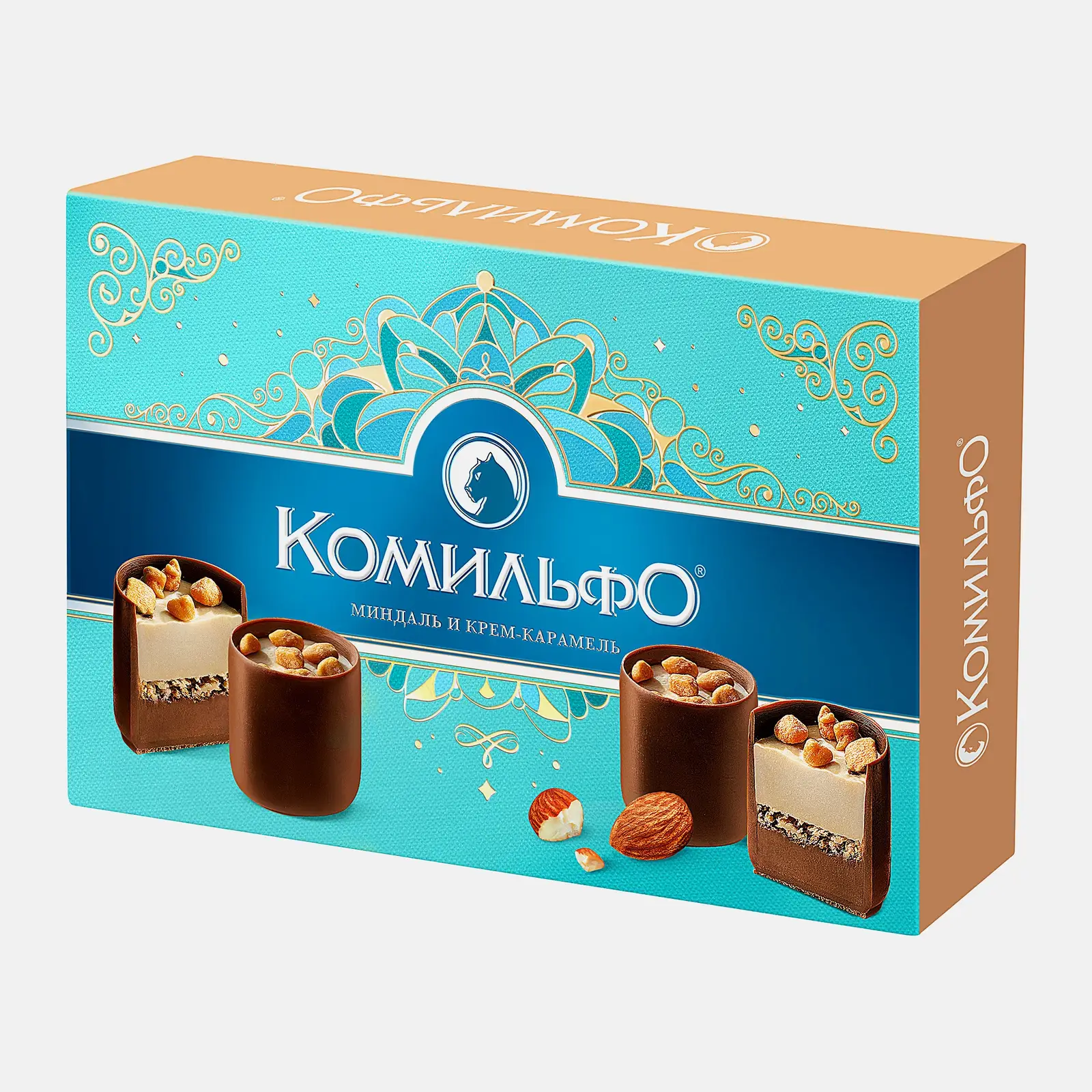 Конфеты шоколадные Миндаль и крем-карамель Комильфо 116г - фото 2