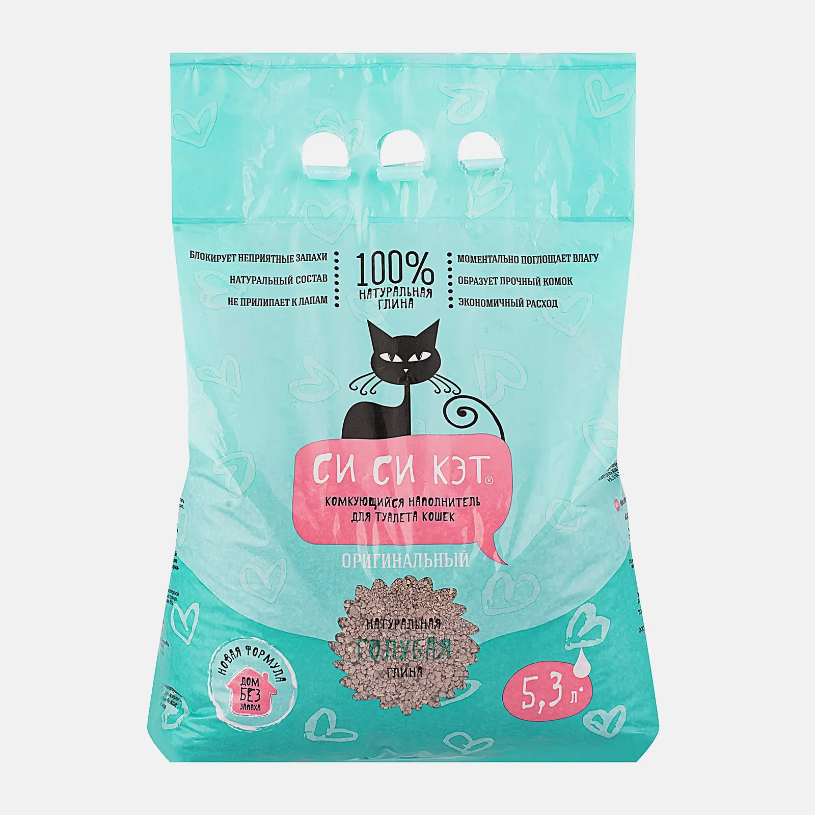Изображение товара Комкующийся наполнитель для кошачьего туалета СиСиКэт 5.3л голубой