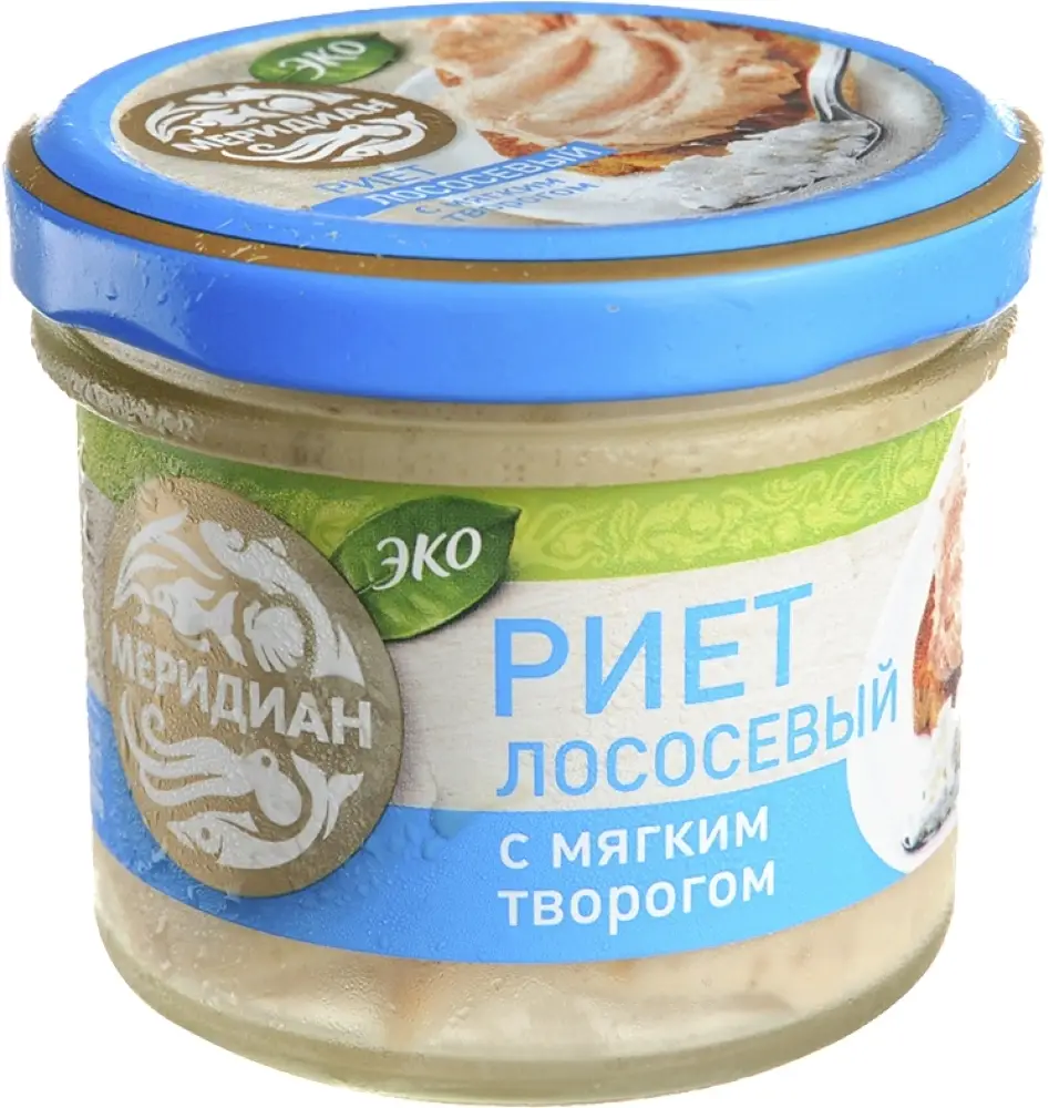 Риет из лосося Меридиан с мягким творогом 100г - Магнит-Продукты