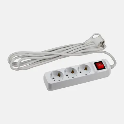 Удлинитель Эра UX-3es-3m 3 розетки с заземлением и выключателем 10А 3м