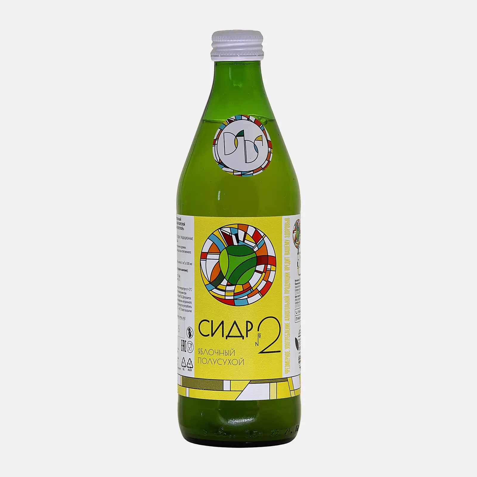 Изображение товара Яблочный сидр полусухой Дальняя дача #2 5% 500мл