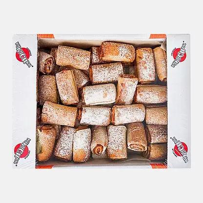 Печенье сдобное Рулетики с яблочным джемом и корицей Кукусики 700г