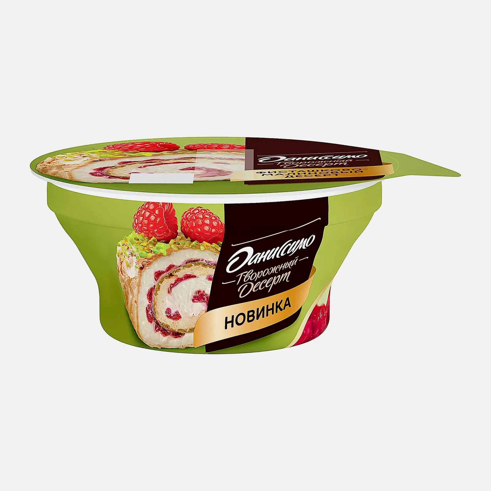 Изображение товара Десерт творожный Даниссимо фисташково-малиновый 110г