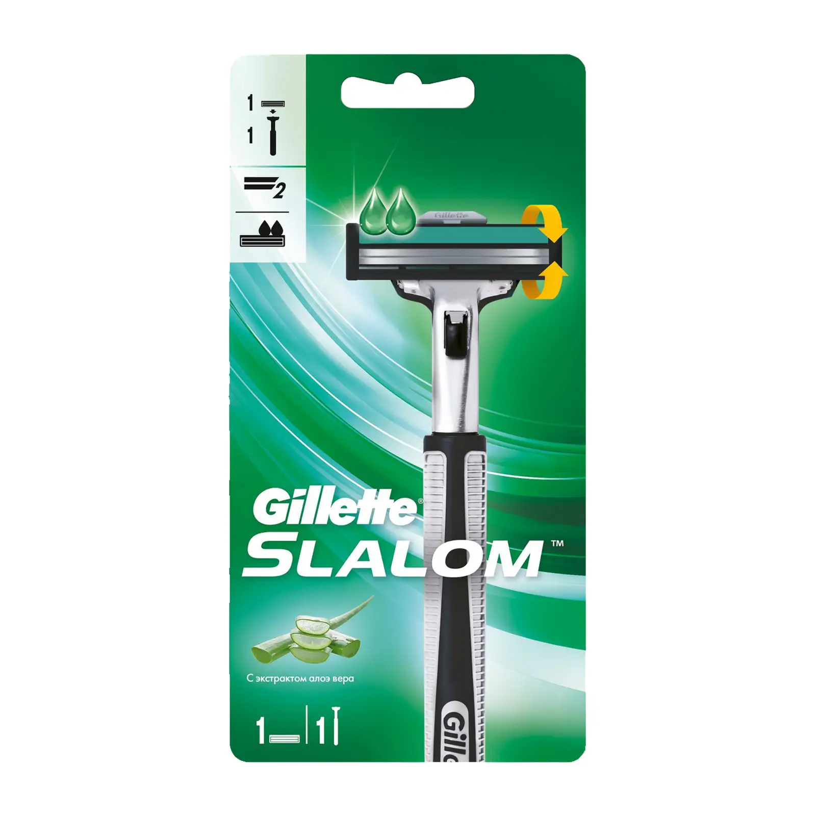 Бритва Gillette Slalom Plus с 1 кассетой — в каталоге на сайте Магнит ...