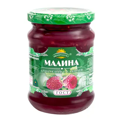 Изображение товара Малина Экопродукт дробленая с сахаром 320г