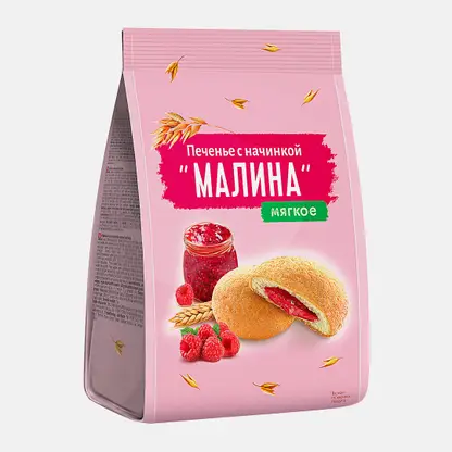Печенье сдобное с начинкой Малина 200г