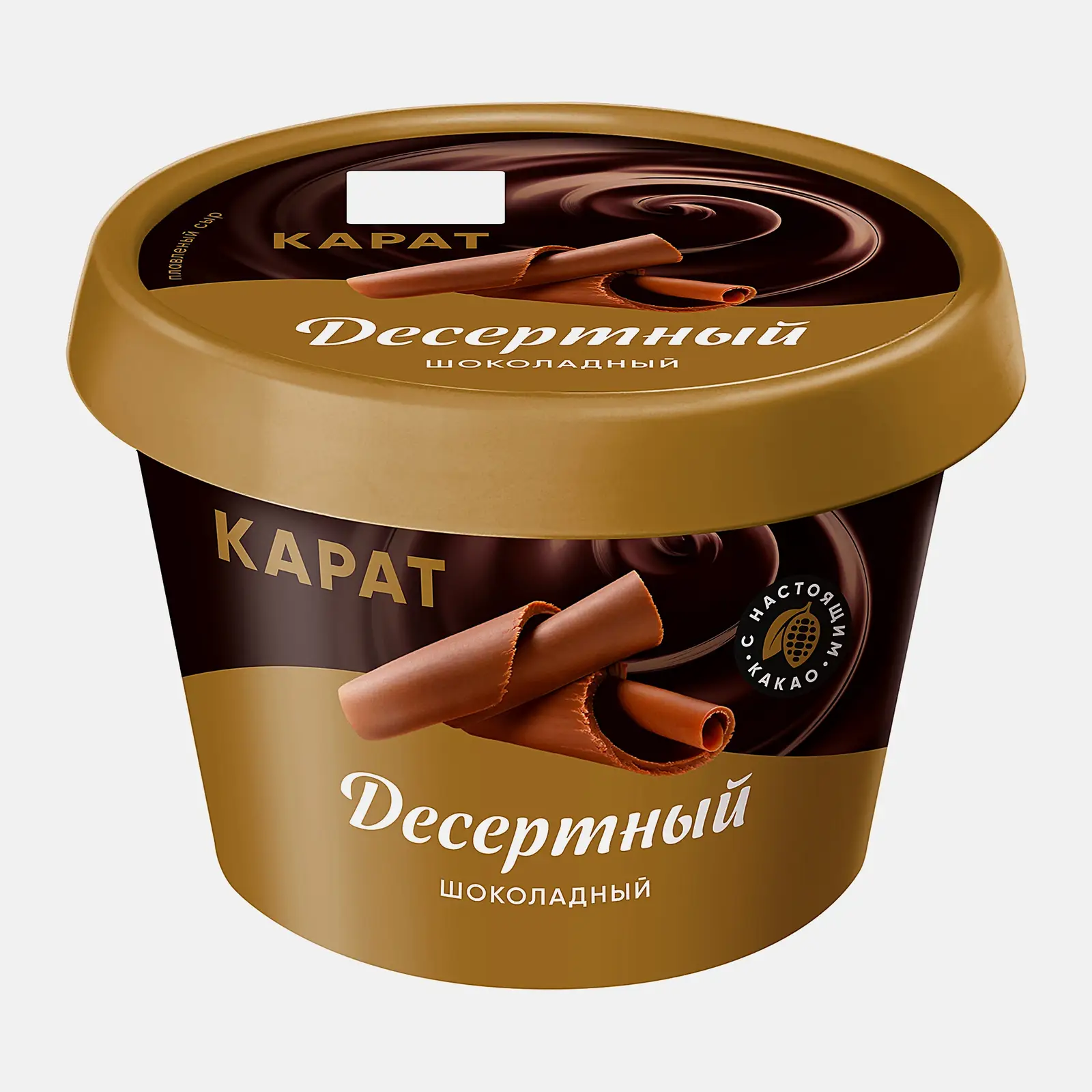 Изображение товара Шоколадный плавленый сыр Карат 30% 230 г десертный с какао