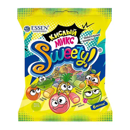 Изображение товара Конфеты Sweety кислые жевательные ассорти 180г