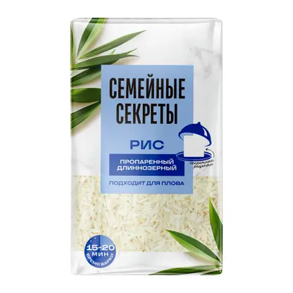 Изображение товара Длиннозерный рис пропаренный Семейные секреты/Магнит 800г