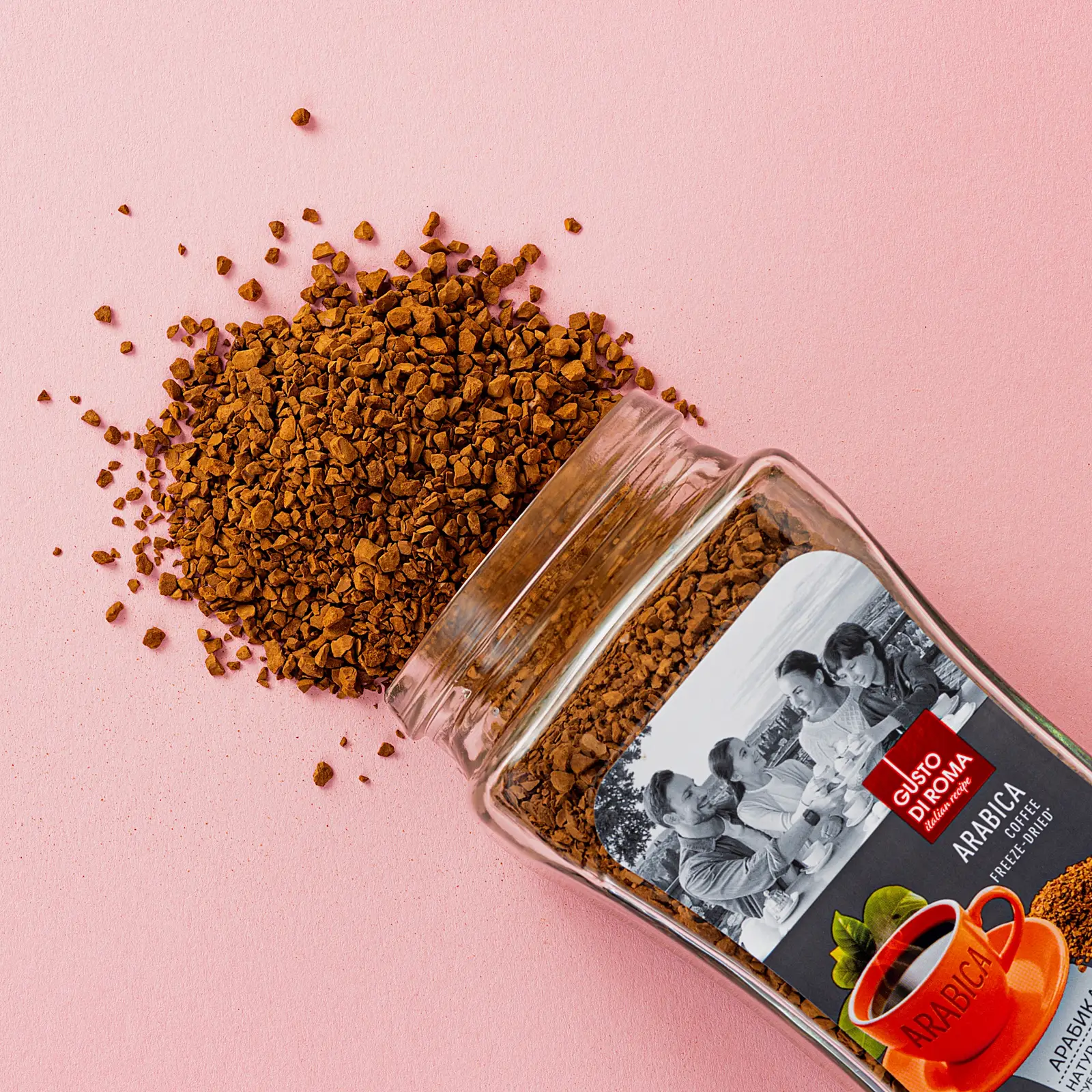 Кофе растворимый сублимированный Gusto Di Roma Arabica 190г - фото 2 Кофе растворимый сублимированный Gusto Di Roma Arabica 190г - фото 2