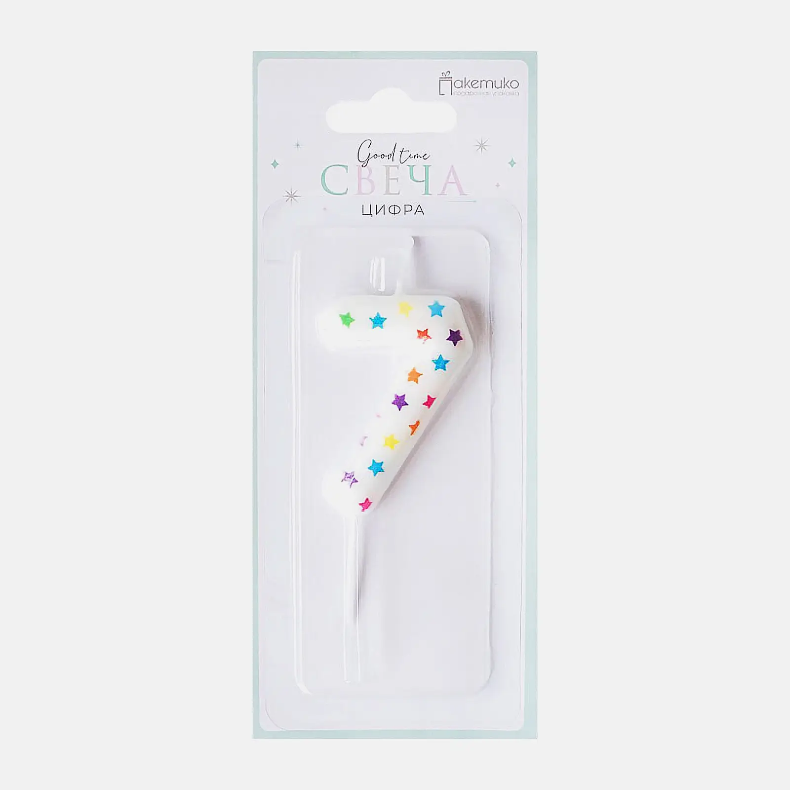 Свеча-цифра 7 Пакетико Happy Birthday Свеча-цифра 7 Пакетико Happy Birthday