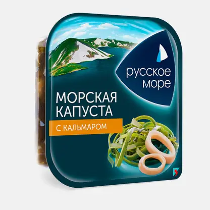 Морская капуста Санта Бремор маринованная с кальмарами 200г