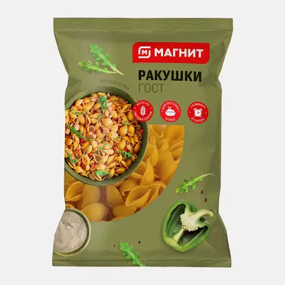Макароны Ракушки Семейные секреты/Магнит 400г в ассортименте