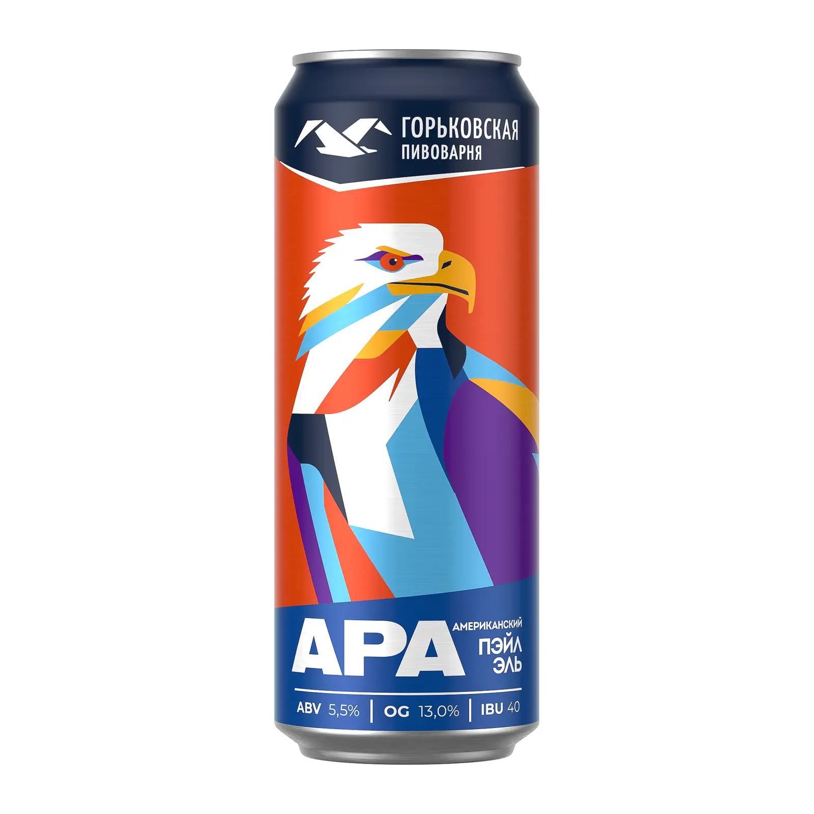 Изображение товара Светлое нефильтрованное пиво Американский Пэйл Эль Горьковская 5.5% 450мл