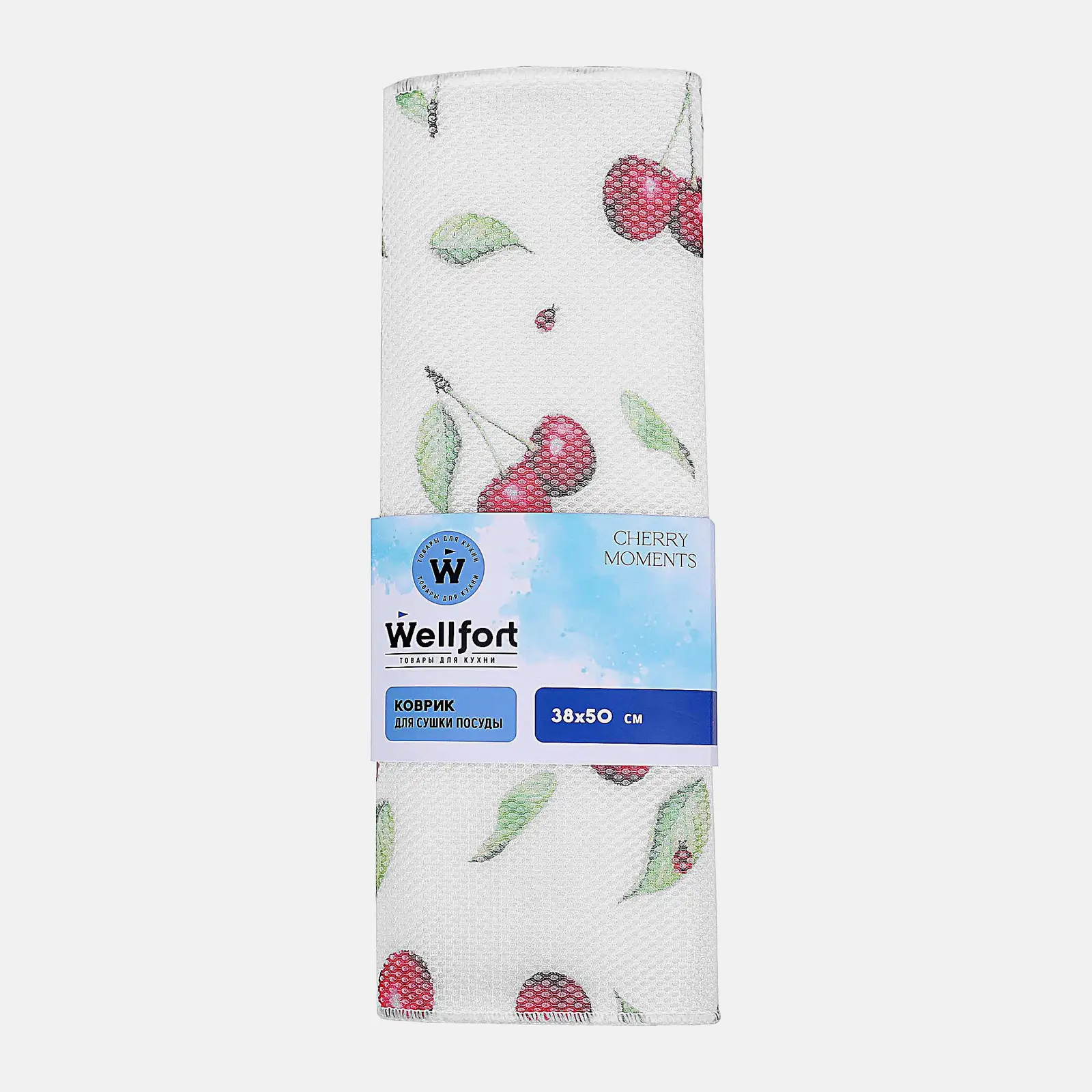 Коврик для сушки посуды Вишня Wellfort 50*38см - фото 2