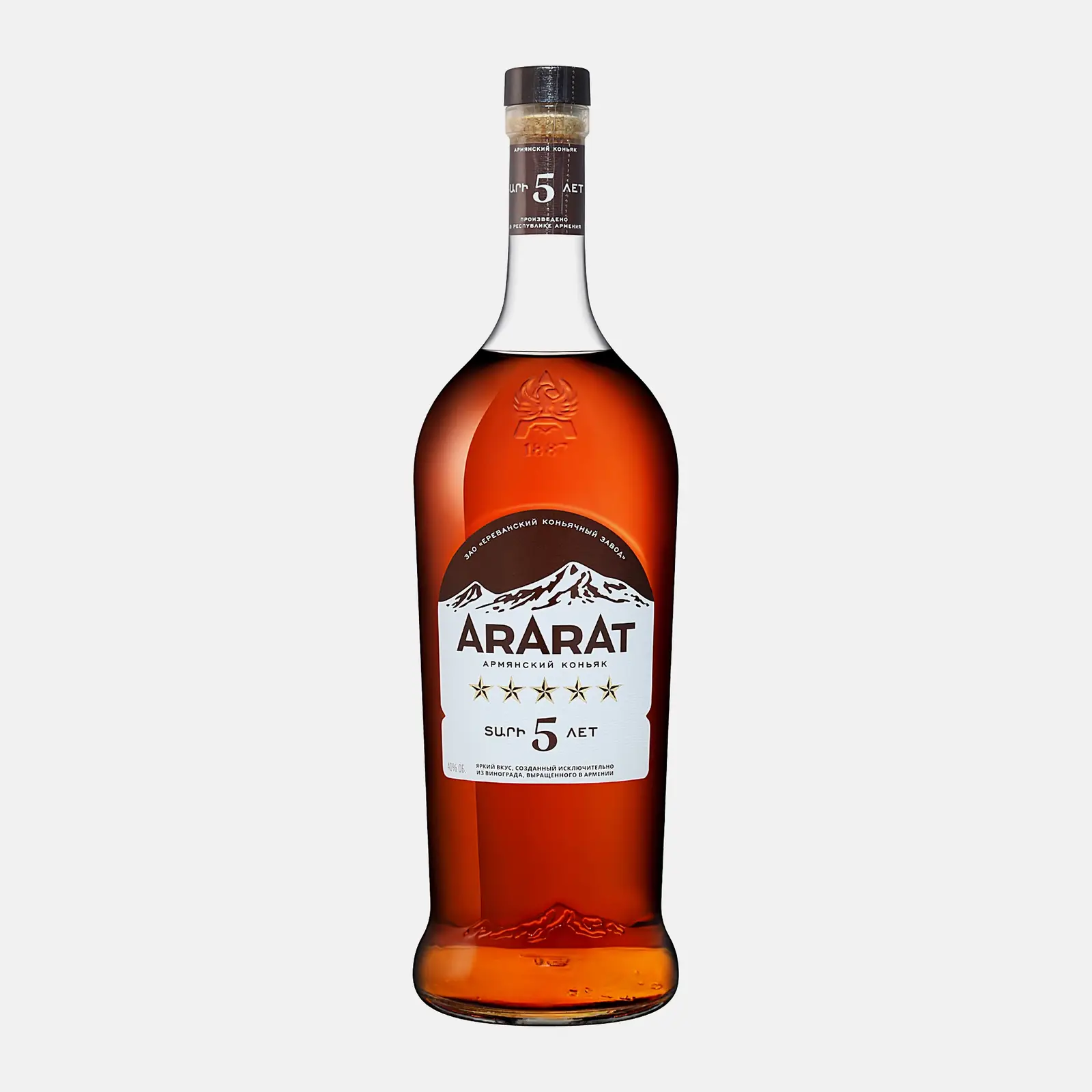Коньяк Арарат 5 лет 40% 1л