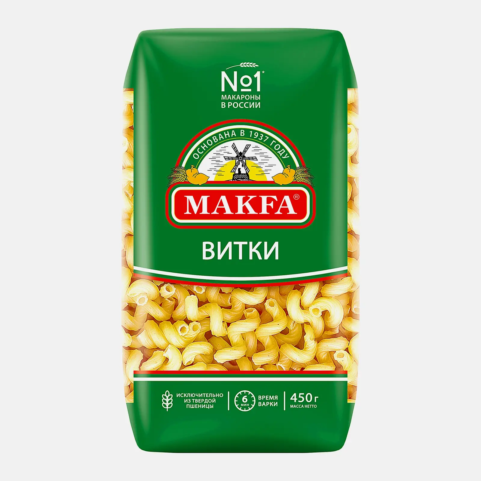 Изображение товара Макароны Makfa Виток 450г - фигурные макаронные изделия